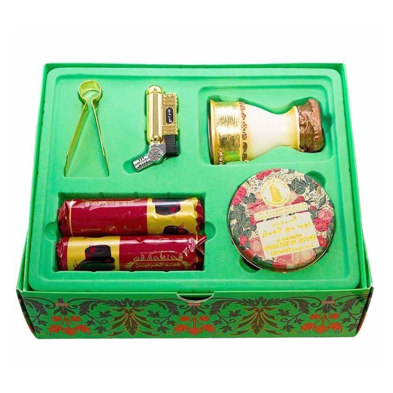 Al haramain coffret oudh ma'al attar mediaum encens bakhur