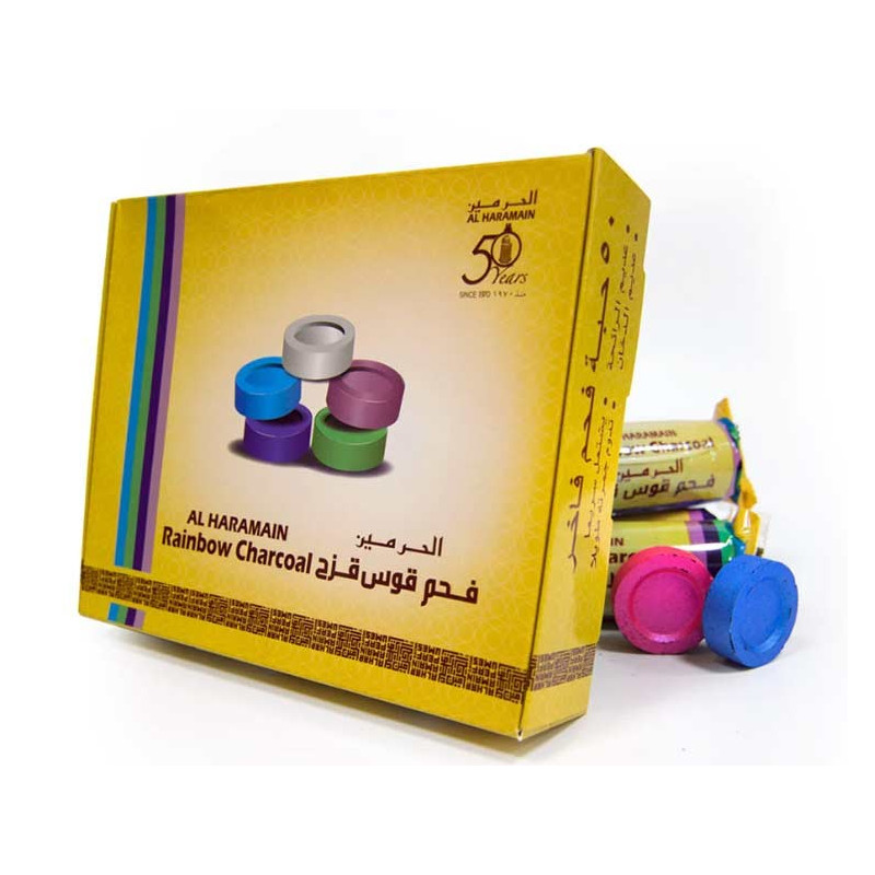 Al haramain charbon arc en ciel - charbon coloré 50 piece
