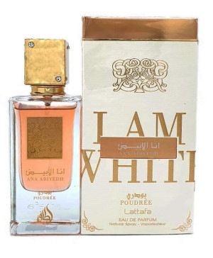 Ana Abiyedh I Am White Poudrée Lattafa eau de parfum mixte